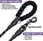 Reflective dog leash width options 0.6cm and 1.2cm comparison