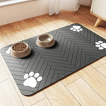 Absorbent dog feeding mat waterproof quick dry placemat for food and water bowls