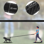 Long dog training leash nylon cord strength test and weight rating