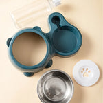 2-in-1 automatic pet feeding and water dispenser system