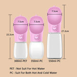 Portable dog water bottle hiking park outdoor lifestyle