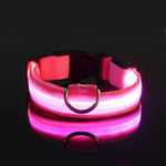 LED glow dog collar size XS S M L XL measurement chart