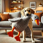 Giant plush duck dog toy full body view standing position