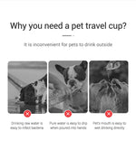 Portable dog water bottle close up spout and lock mechanism