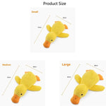 Sleeping duck plush dog toy safety eyes non-toxic material
