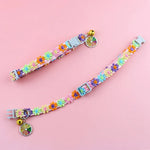 Small dog and cat collar with bell size XS S M measurement