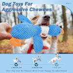 Tough plush dog toy squeaker location mid-body placement