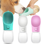 Portable dog water bottle leakproof travel drinking bottle with tray