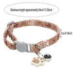 Small dog and cat collar with bell puppy wearing collar lifestyle