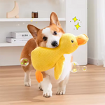 Sleeping duck plush dog toy size variants small medium large
