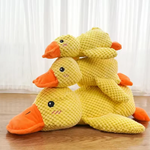 Stomping duck dog toy crinkle texture side panel detail