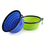 Collapsible dog travel bowl BPA-free silicone material