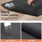 Absorbent dog feeding mat rubber backing non-slip detail