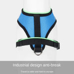Mesh dog harness and leash set D-ring back clip attachment detail