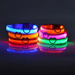 LED glow dog collar USB charging port detail