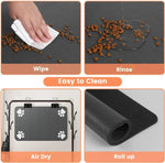 Absorbent dog feeding mat water absorption test demo