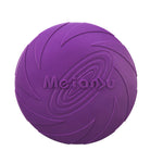 Silicone dog frisbee mouth-safe soft edge close up