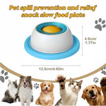 Dog lick bowl yellow color variant alternate angle