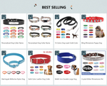 Personalized dog collar engraving sample name and phone number