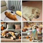 Giant plush duck dog toy yellow soft plush material detail