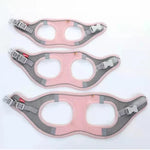 Reflective mesh dog harness vest on small dog walk lifestyle
