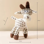 Donkey plush dog toy dog tugging with toy lifestyle