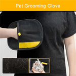Pet hair removal gloves back of hand soft breathable mesh