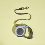 Retractable dog leash swivel metal clip attachment detail