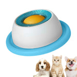 Dog lick bowl lifestyle dog using bowl in crate calming enrichment