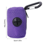 Dog poop bag dispenser bag pull tab easy-access opening