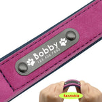 Personalized leather dog collar sizing S M L XL XXL measurement