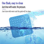 Dog lick mat suction cup underside attached to tile floor