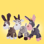 Donkey plush dog toy cotton rope tug and chew interactive toy
