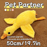 Giant plush duck dog toy stitching seam reinforcement detail
