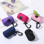Dog poop bag dispenser clip on leash holder for waste bags