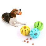 Dog treat ball multiple color options rubber durable