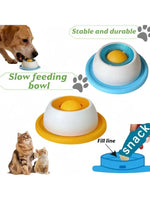 Dog lick bowl size comparison standard and large diameter