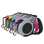 Retractable dog leash 3m 5m nylon for small dogs automatic single button stop