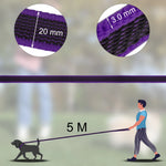 Long dog training leash water resistant nylon material