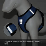 Mesh dog harness and leash set size S M L XL measurement guide
