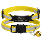 Personalized reflective collar bell attachment optional detail