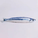 Realistic fish dog toy clownfish salmon mackerel variants display