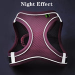 Reflective mesh dog harness vest quick release buckle underside