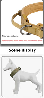 Tactical dog collar molle attachment loop compatibility
