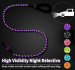 Reflective dog leash color options black green red blue