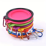 Collapsible silicone dog travel bowl portable foldable food water bowl