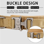 Tactical dog collar D-ring and handle hardware detail