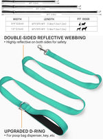 Reflective dog harness and leash set adjustment strap all points