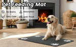 Absorbent dog feeding mat color options grey and black