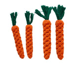 Carrot rope dog chew toy small puppy safe size variant